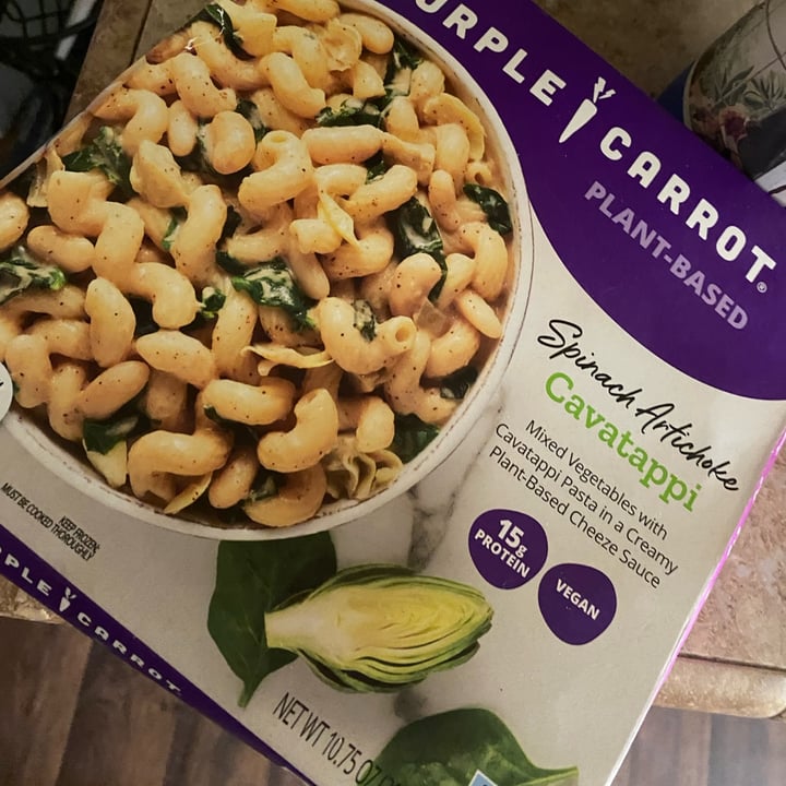 photo of Purple Carrot spinach artichoke cavatappi shared by @ploopy on  25 Jun 2023 - review