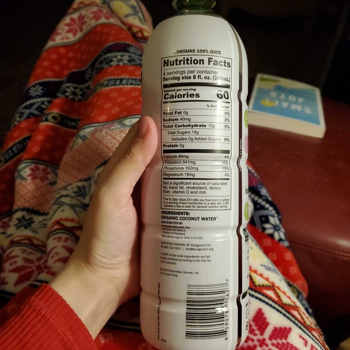 photo of Harmless Harvest Coconut Water shared by @maisiehouse on  18 Feb 2023 - review