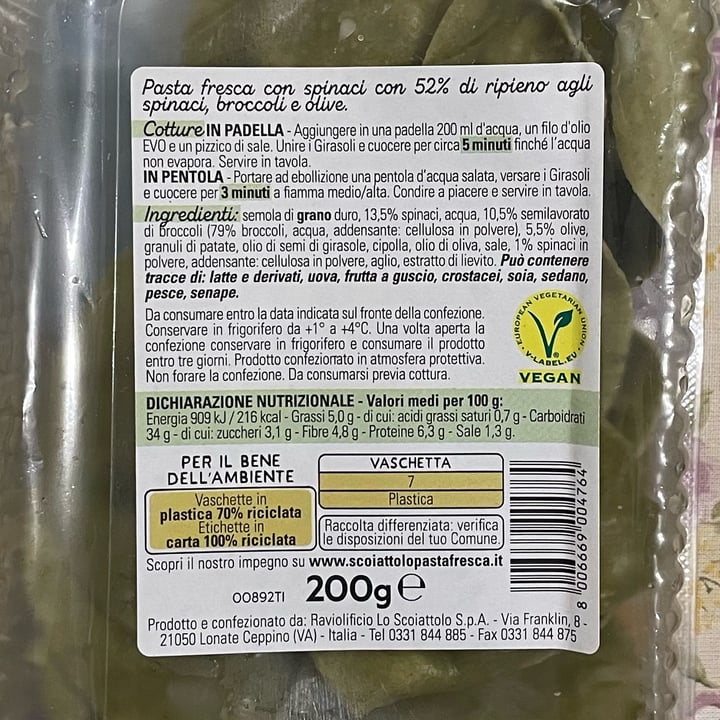 photo of Scoiattolo Broccoli, olive, spinaci shared by @akob98 on  07 Jan 2023 - review