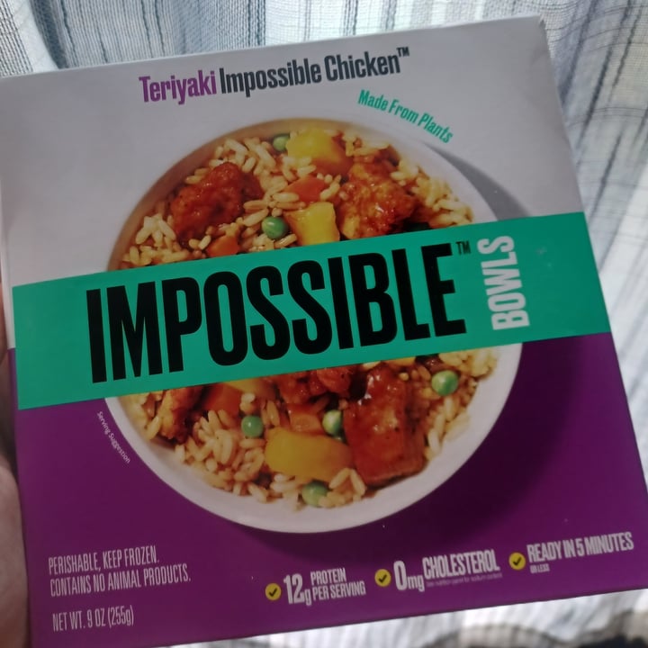 photo of Impossible Foods Teriyaki Impossible Chicken Bowl shared by @earthling6 on  20 Dec 2022 - review