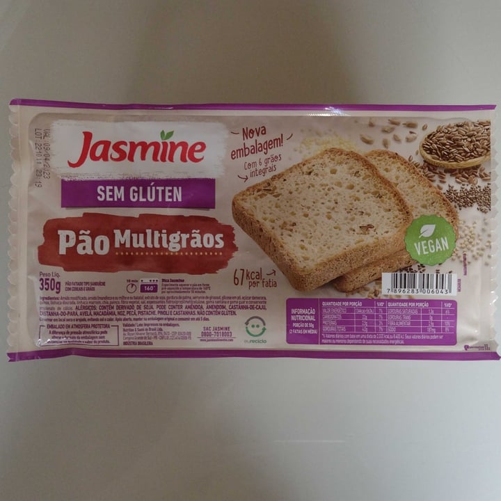 photo of Jasmine Pão Multigrãos Sem Gluten shared by @camilevj on  30 Dec 2022 - review