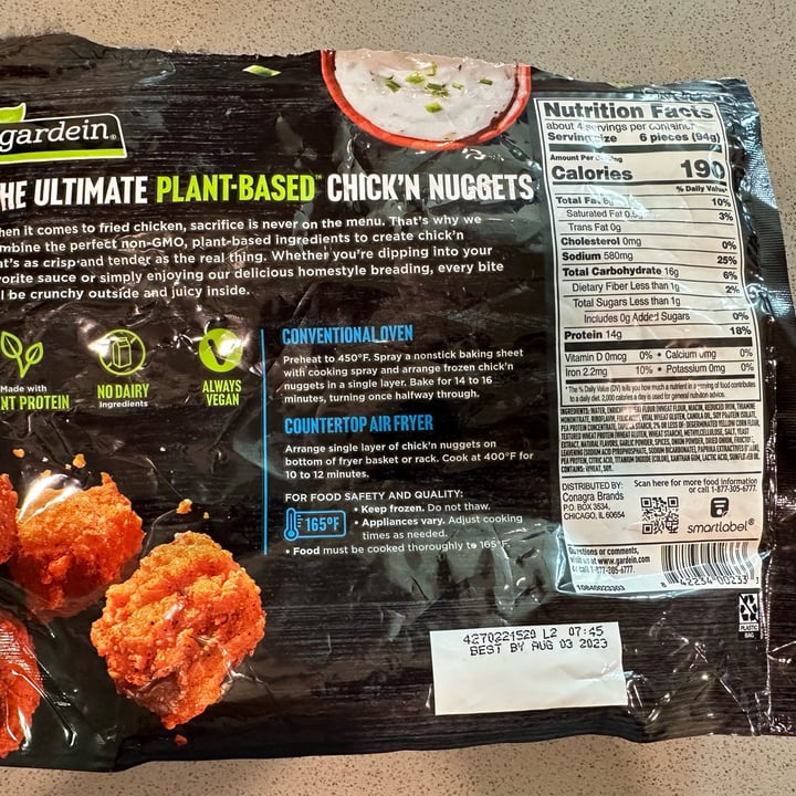 photo of Gardein Ultimate Plant Based Chick’n Nuggets shared by @ashtothexo on  10 Jan 2023 - review