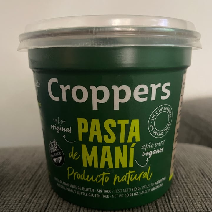 photo of Croppers pasta de mani shared by @unavegana on  06 Aug 2023 - review