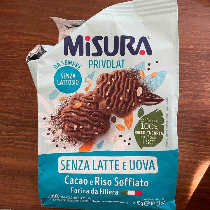 photo of Misura Biscotti con cacao e riso soffiato - Privolat shared by @fillaveg on  04 Jun 2023 - review