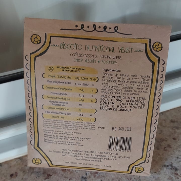 photo of Alere Gourmet Biscoito Yeast shared by @janainasimone on  15 Aug 2023 - review