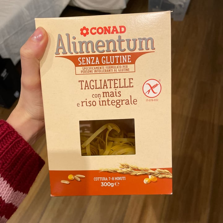 photo of Conad alimentum Tagliatelle con mais e riso integrale shared by @caterinacc on  29 Apr 2023 - review