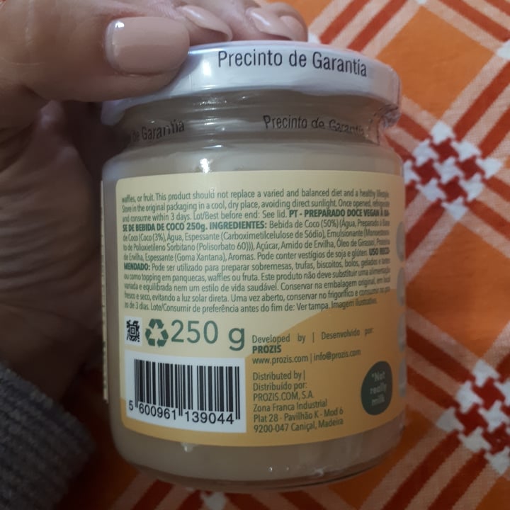 photo of Prozis Coconut Condensed Milk shared by @paolinasw on  05 May 2023 - review