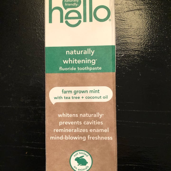 photo of Hello Naturally Whitening Fluoride Toothpaste (Farm Grown Mint with Tea Tree and Coconut Oil) shared by @sueprozak on  13 Jan 2023 - review