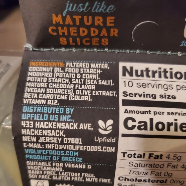 photo of Violife Mature Cheddar Slices shared by @bocca on  16 Jan 2023 - review