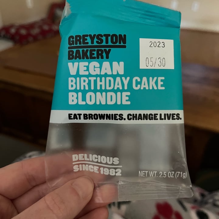 photo of Greyston Bakery Vegan Birthday Cake Blondie shared by @sheppsk on  06 May 2023 - review