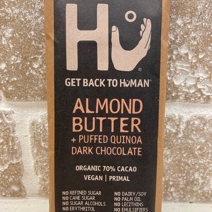 photo of Hu Kitchen almond butter + puffed quinoa dark chocolate shared by @midori on  21 May 2023 - review