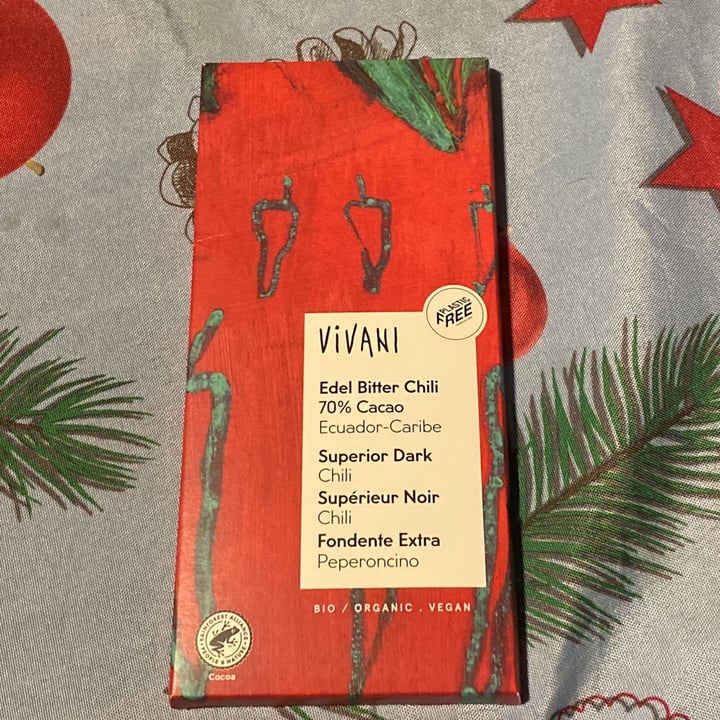 photo of Vivani superior dark chili shared by @kevinvegancoach on  07 Feb 2023 - review