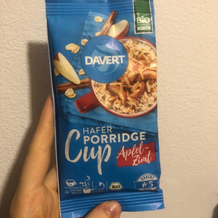 photo of Davert Hafer Porridge Cup Apfel und Zimt shared by @mari99 on  18 Apr 2023 - review