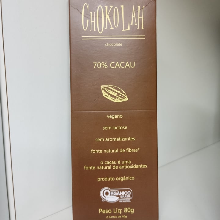 photo of Chokolah Chocolate 70% Cacau shared by @viniciusdeoliveira on  11 Mar 2023 - review