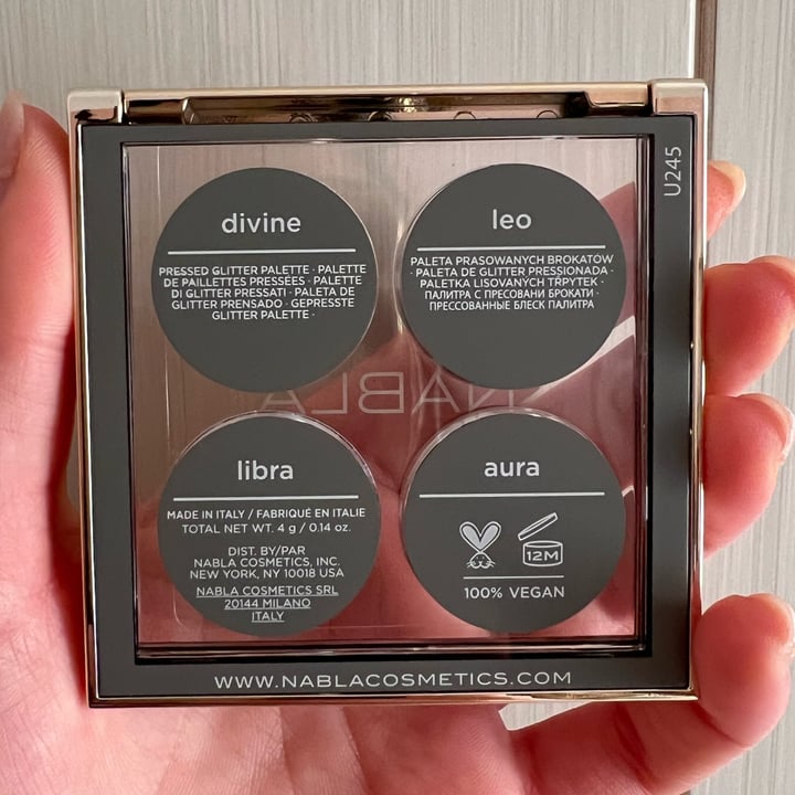 photo of Nabla Cosmetics Glorious lights palette shared by @francineveg on  24 Dec 2022 - review