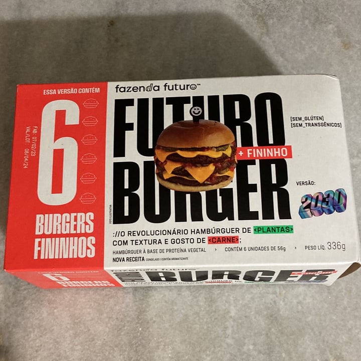 photo of Fazenda Futuro - Future Farm Futuro Burger Fininho shared by @roselidagua on  22 Apr 2023 - review