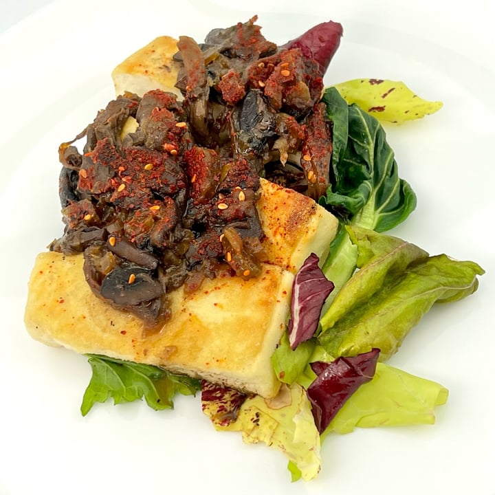 photo of Obon Shokudo Smothered Tofu Steak shared by @pdxveg on  22 Dec 2022 - review