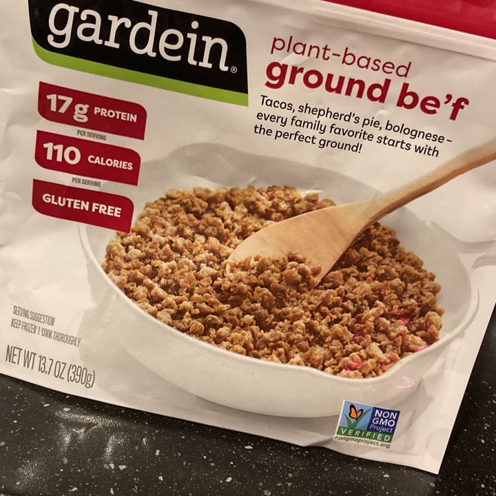 photo of Gardein Beefless ground shared by @mtorello on  19 Dec 2022 - review