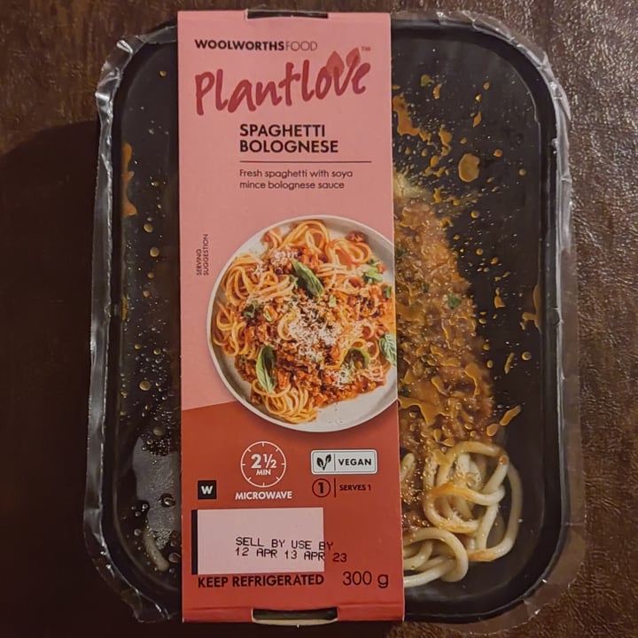 photo of Woolworths Food plant love spaghetti bolognese shared by @space999sailor on  13 Apr 2023 - review