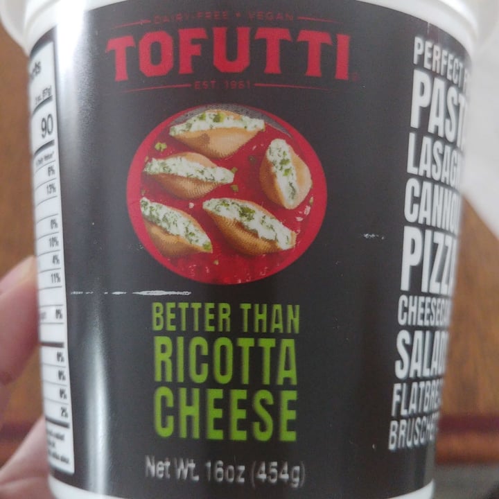 photo of Tofutti Better Than Ricotta Cheese shared by @lindsey21 on  15 Aug 2023 - review