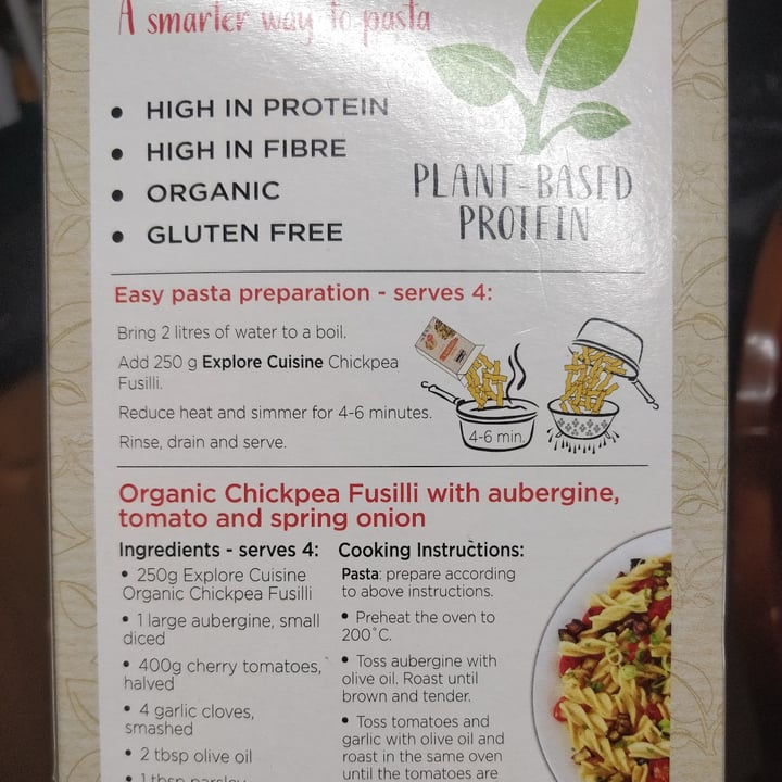 photo of Explore Cuisine Organic chickpea fusilli shared by @pseudostep on  07 Jan 2023 - review