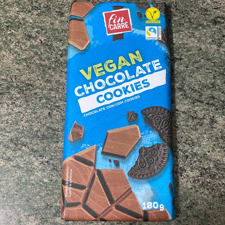 photo of Fin Carré Chocolate  vegano con cookies shared by @ruth84 on  24 Feb 2023 - review