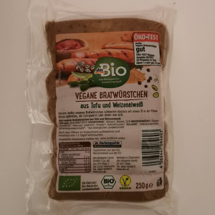 photo of dmBio Vegane Bratwürstchen shared by @aili59 on  14 Mar 2023 - review