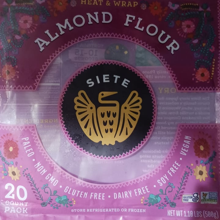 photo of Siete Family Foods Almond Flour Tortillas shared by @tadams79 on  21 Jan 2023 - review