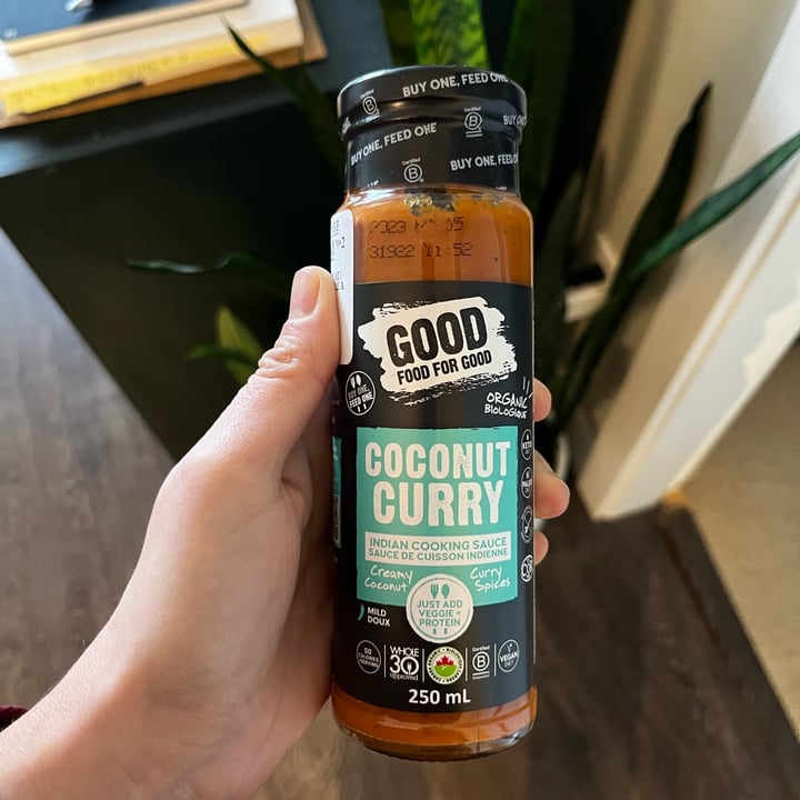 photo of Good Food for Good coconut curry indian cooking sauce shared by @becs10 on  19 Dec 2022 - review