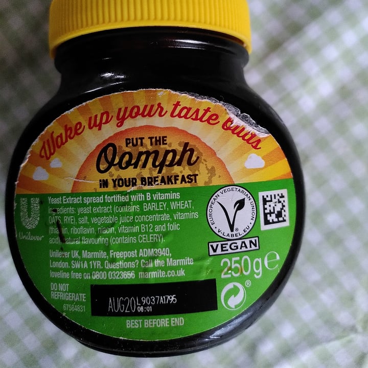 photo of Marmite Marmite spread shared by @walkabout-veg on  24 Mar 2023 - review