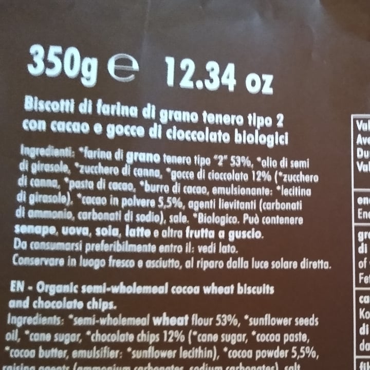 photo of Natura Sì biscotti cacao intenso e gocce di cioccolato shared by @silviac82 on  09 Feb 2023 - review