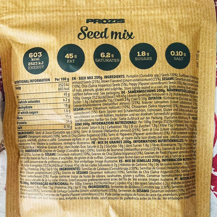 photo of Prozis Seed mix shared by @federicathewitch on  24 Jul 2023 - review