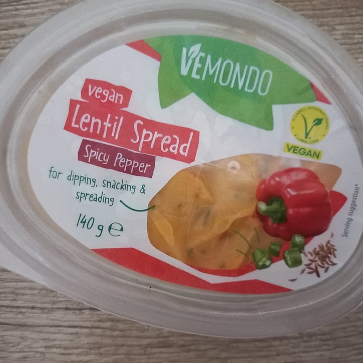 photo of Vemondo Vegan Lentil Spread - Spyce Pepper shared by @drone53 on  15 Aug 2023 - review