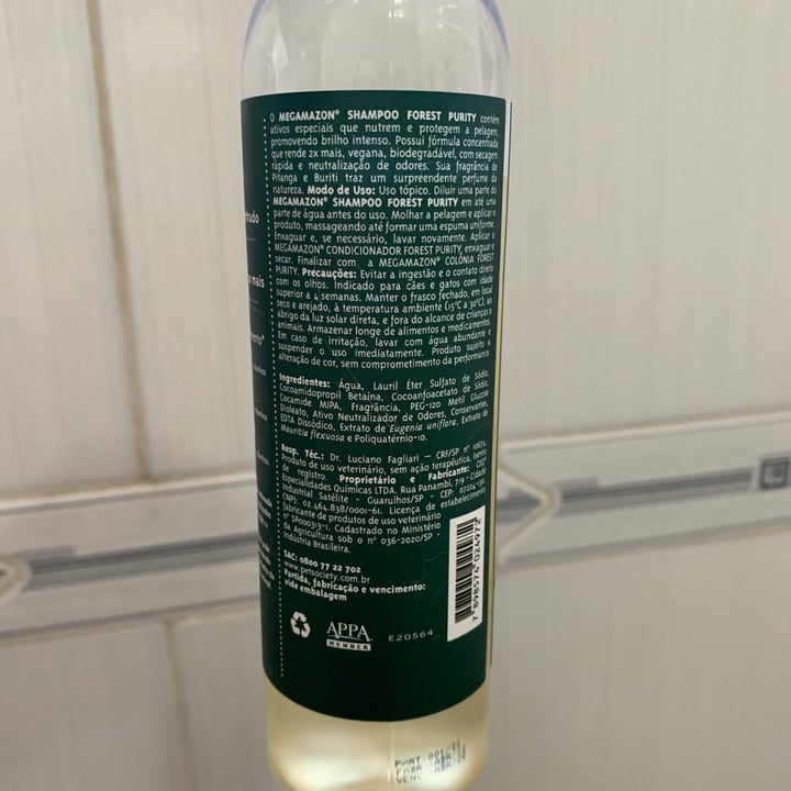 photo of Megamazon Shampoo Forest Soul para Pets shared by @monike87 on  03 Jun 2023 - review