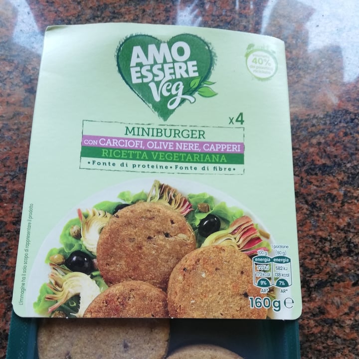 photo of Amo Essere Veg miniburger con carciofi, olive nere, capperi shared by @claudia68 on  30 May 2023 - review