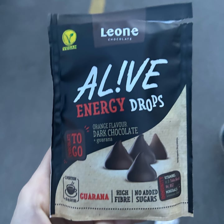 photo of Leone Alive Energy Drops Orange Dark Chocolate shared by @tejajavernik on  23 May 2023 - review
