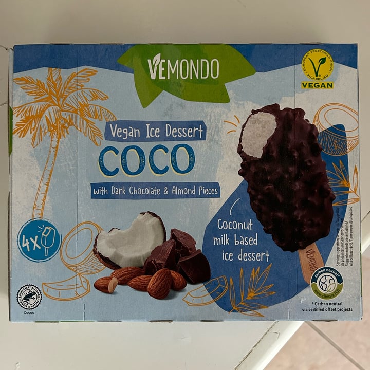 photo of Vemondo Vegan Ice Dessert Coconut with Dark Chocolate & Almonds shared by @parmatt on  06 Aug 2023 - review