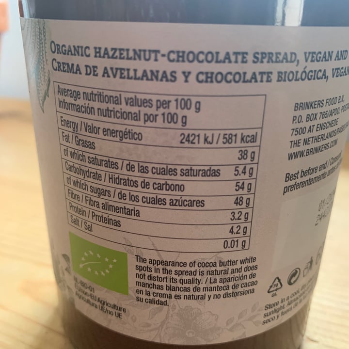 photo of Brinkers La Vida Vegan Crema de Avellanas y Chocolate shared by @viroliveira on  11 Jul 2023 - review