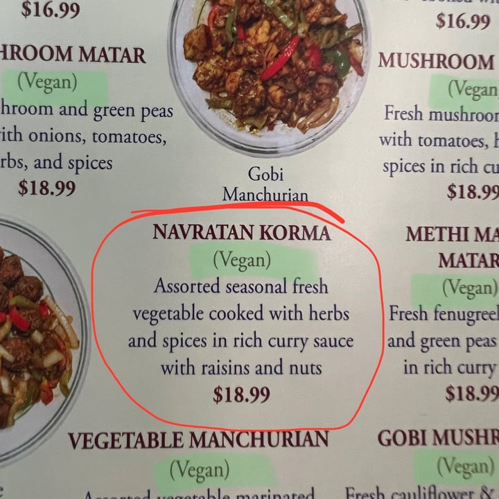 photo of Bombay Restaurant Cuisine of India Navratan Korma shared by @dirtysnouts on  22 Jan 2023 - review