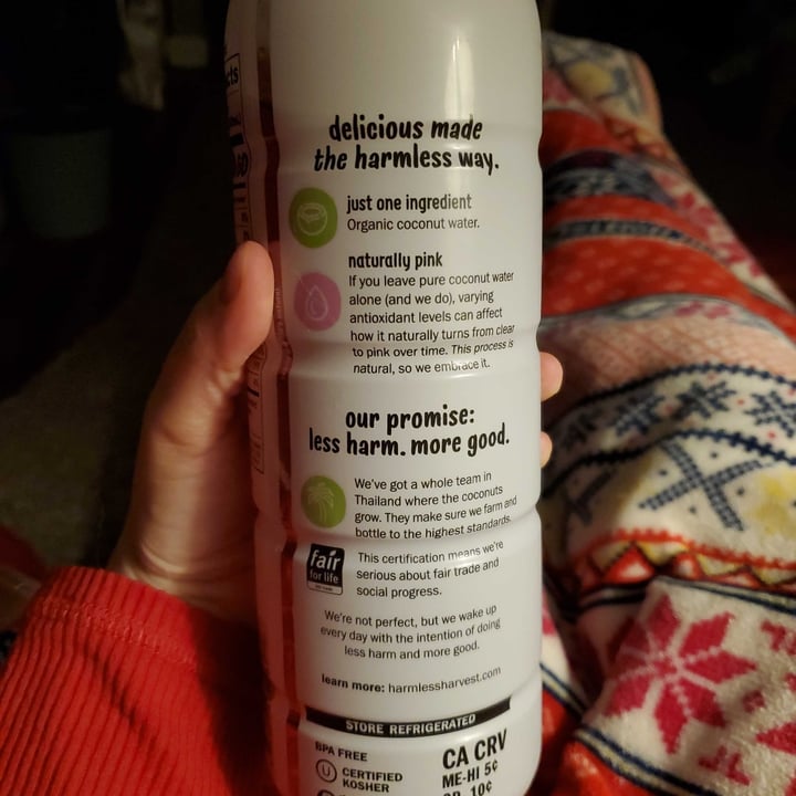 photo of Harmless Harvest Coconut Water shared by @maisiehouse on  18 Feb 2023 - review