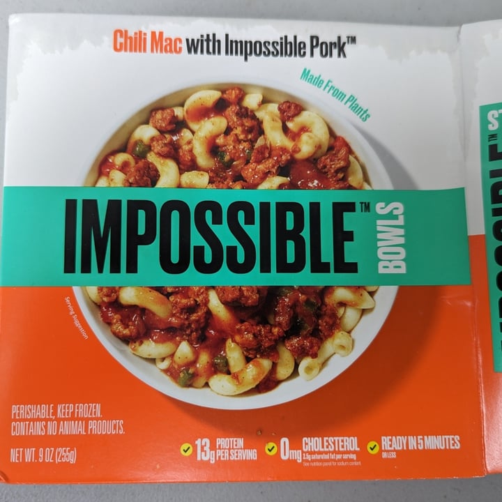 photo of Impossible Foods Chili Mac with Impossible Pork shared by @ariel87 on  05 Jan 2023 - review