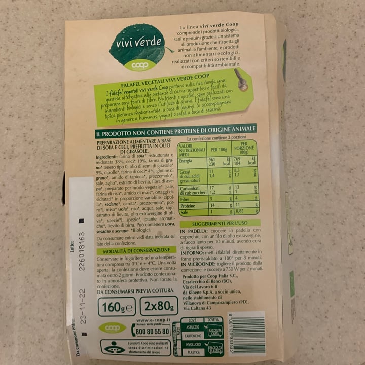 photo of Viviverde bio falafel vegetali shared by @enrico1 on  18 Jul 2023 - review