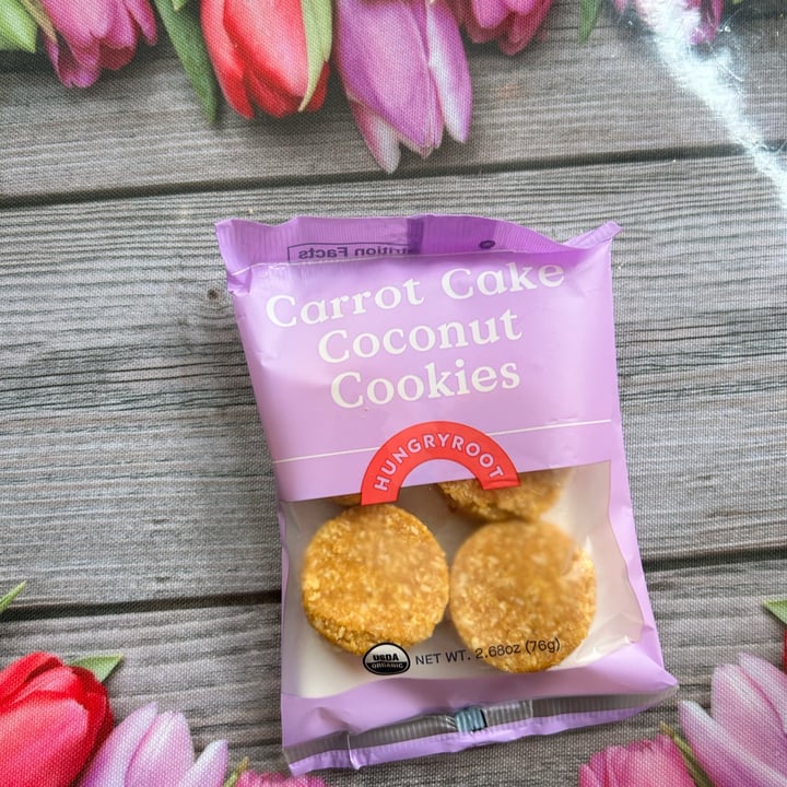 photo of HungryRoot carrot cake coconut cookies shared by @izzyyrey on  21 May 2023 - review