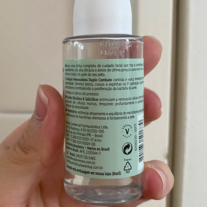 photo of Quem Disse Berenice  Solução renovadora duplo combate skin.q shared by @alvchiminazzo on  25 May 2023 - review
