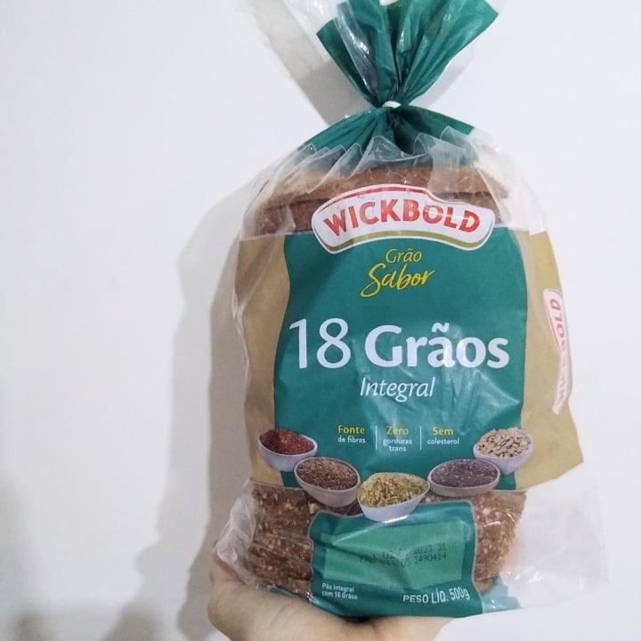 photo of Wickbold Pão 18 grãos Grão Sabor Integral 500g shared by @marianabuono on  01 Jan 2023 - review