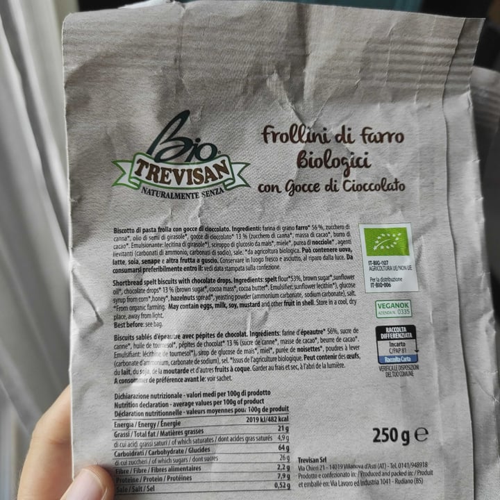 photo of Trevisan Frollini Di Farro Bio Con Gocce Di Cioccolato shared by @nellis on  03 Jul 2023 - review