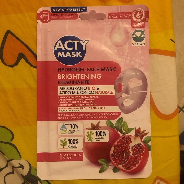 photo of Acty mask Hydrogel Mask Brightening shared by @annapaolaserio on  02 Jul 2023 - review