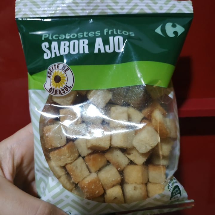 photo of Carrefour Picatostes Fritos Sabor Ajo shared by @ornitorrincavegana on  21 Jan 2023 - review