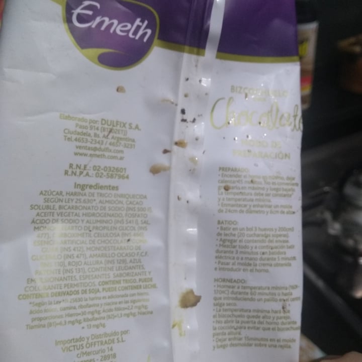 photo of Emeth Bizcochuelo de Chocolate shared by @laumar85 on  20 Jul 2023 - review