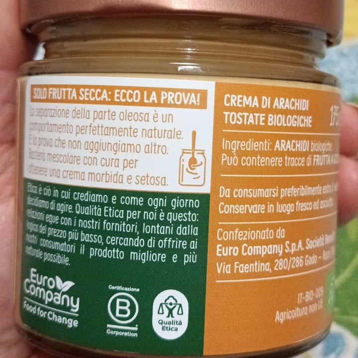 photo of Euro Company food for change Burro d'arachidi 100% Bio shared by @arielasalcini on  29 Mar 2023 - review
